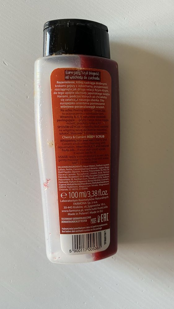 Peeling do ciała tutti frutti hebe rossmann isana pielęgnacja