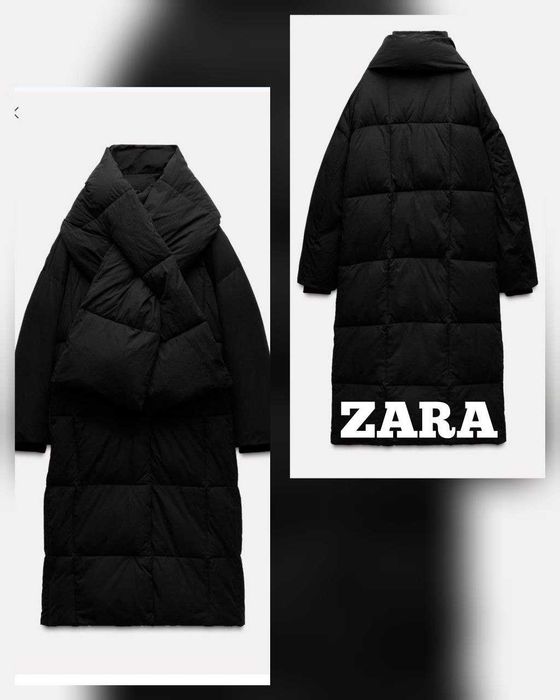 Куртка Zara розмір m zw collection оригінал зима нова без шарфа