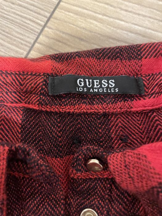 Koszulowa sukienka w kratkę Guess rozm.XS/34
