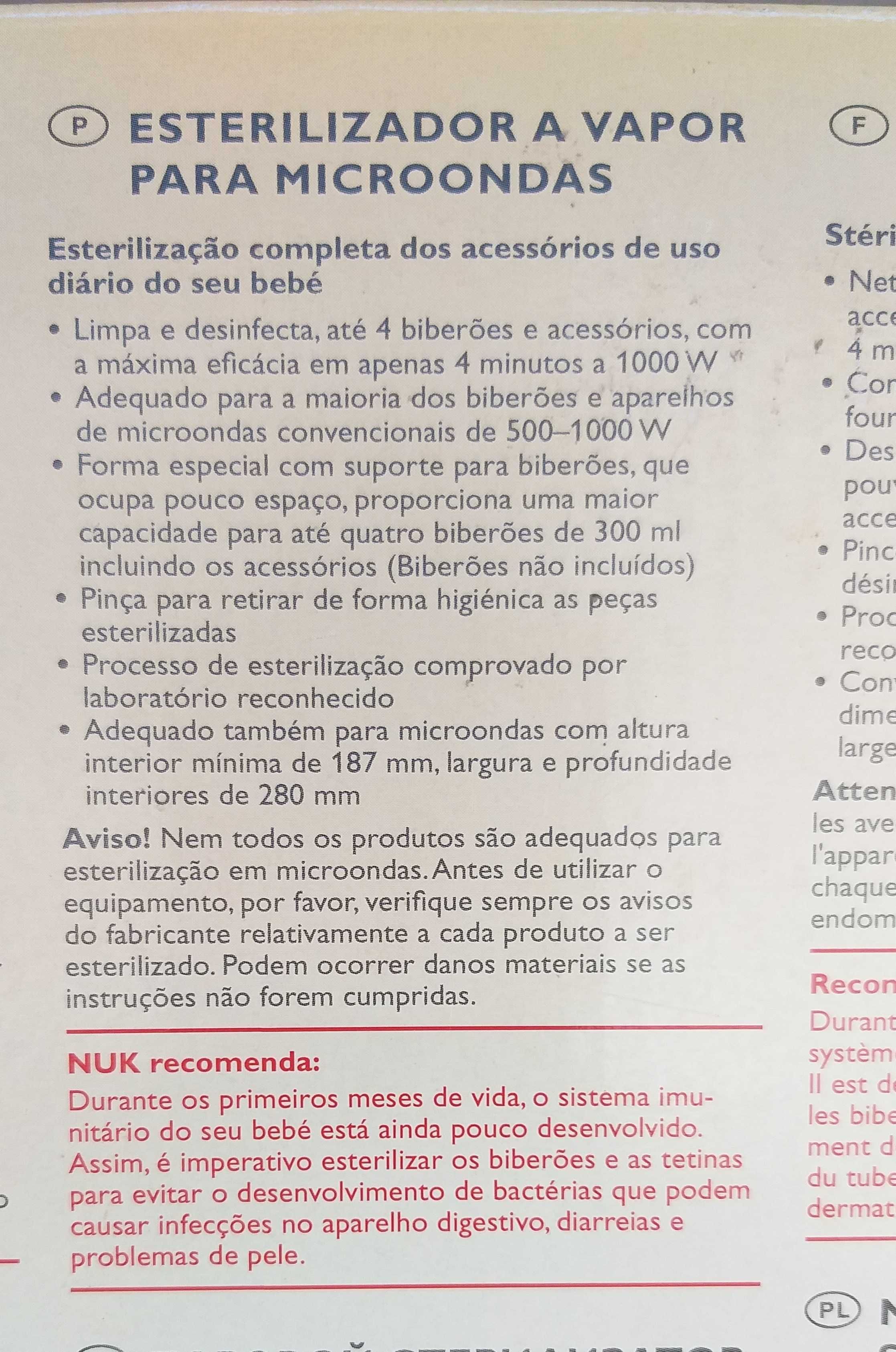 Esterilizador de biberões