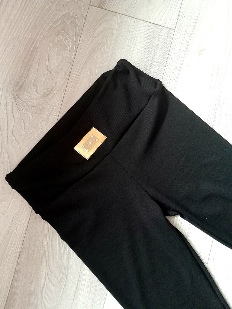 Legginsy prążkowane nowe