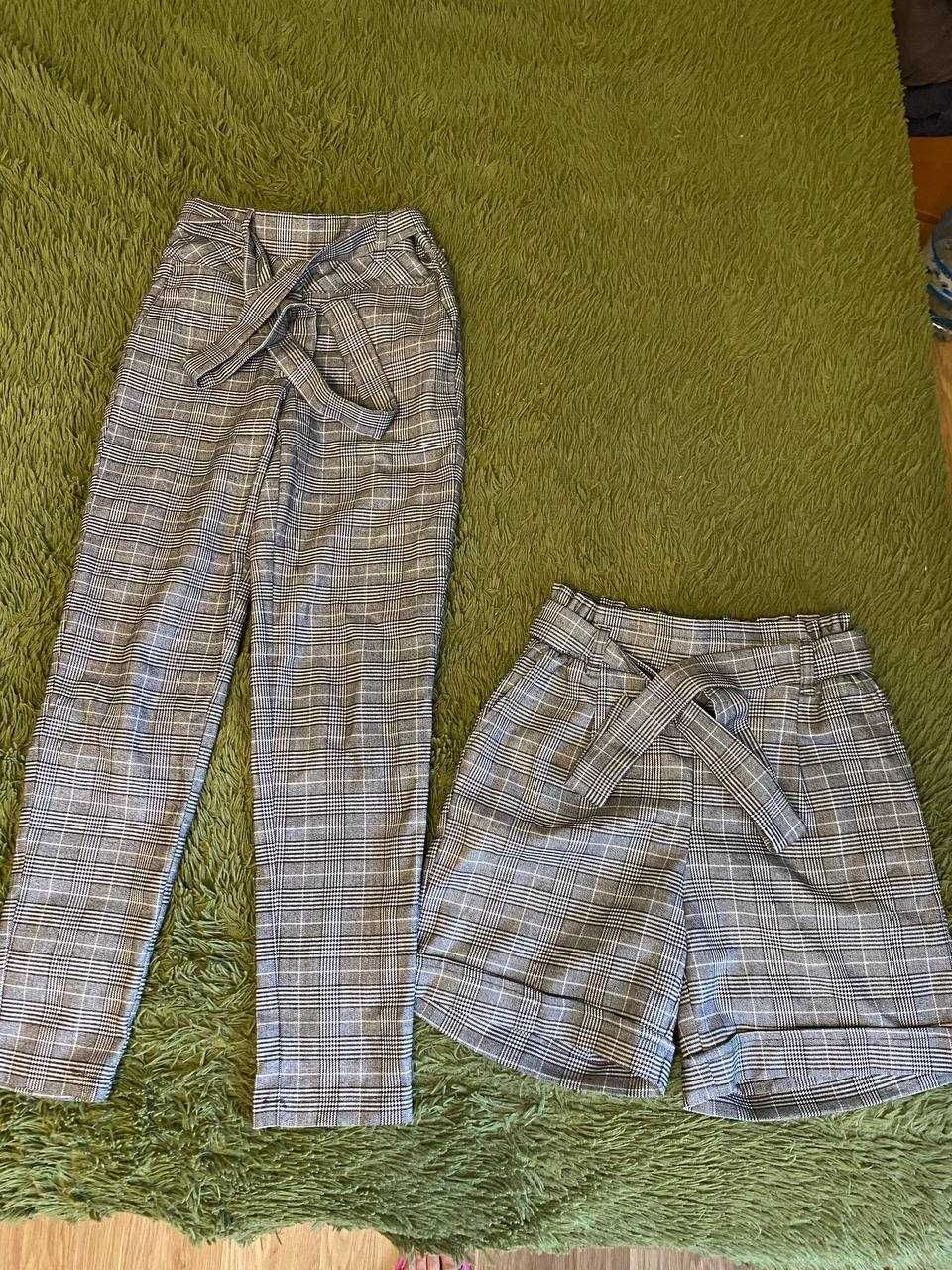 Школьный комплект для девочки: шорты+ брюки.