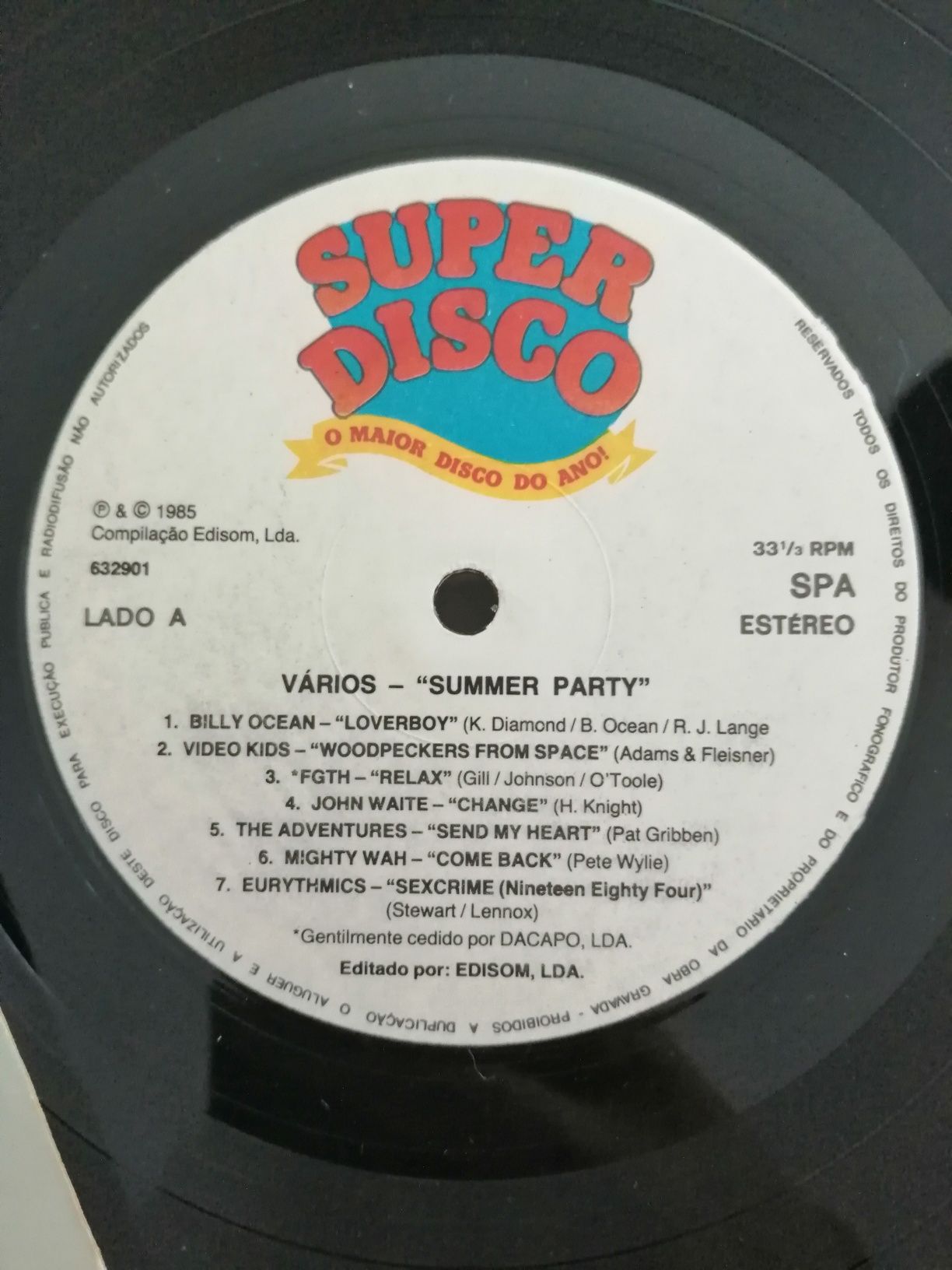 Summer Party 1985	(Vinil)	disco de vinil como novo!!