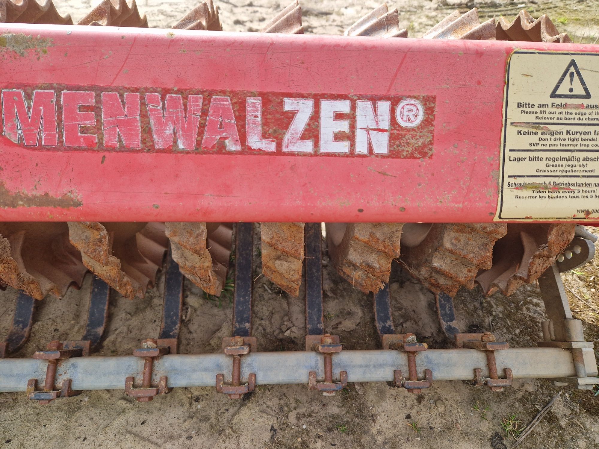 Wał lemken rurowy 3m, guttler, talerzowy, packer