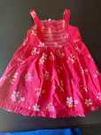 Vestido tons de cereja menina 12 meses