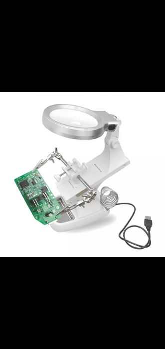 Модель ТН-7023 (в) держатель для пайки, Третья рука с LED подсветкой