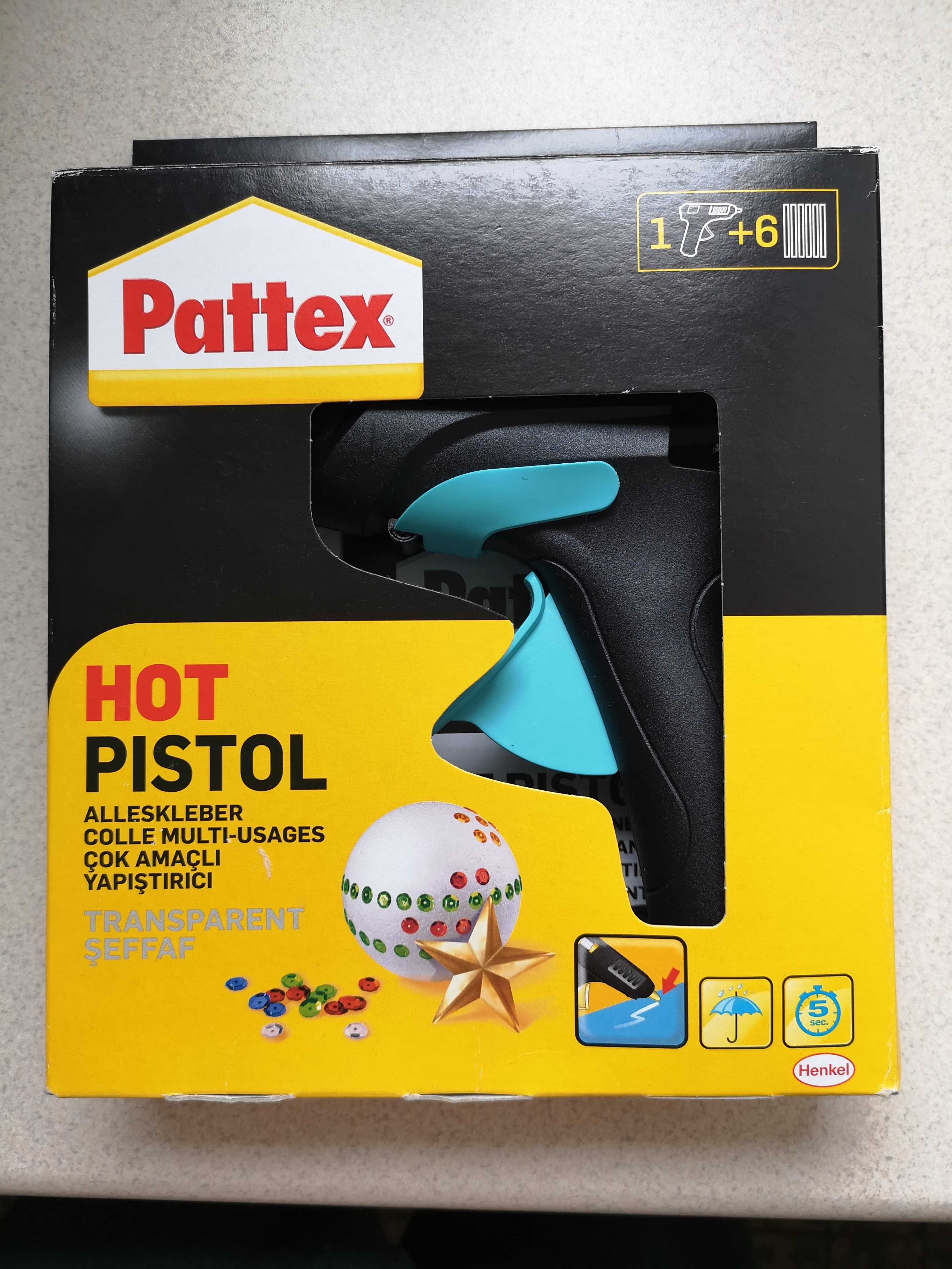 Pistolet do kleju na goraco + 6 wkladow PATTEX