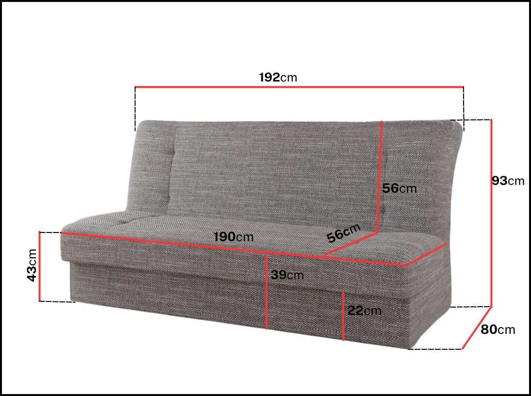SOFA kanapa COMFORT z funkcją spania z pojemnikiem na pościel