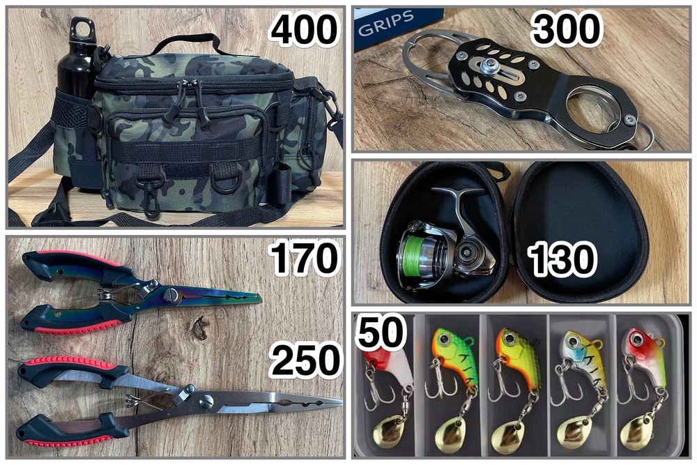 Сумка спиннингиста рыболовная липгрип мультитул кофр спиннер крючки