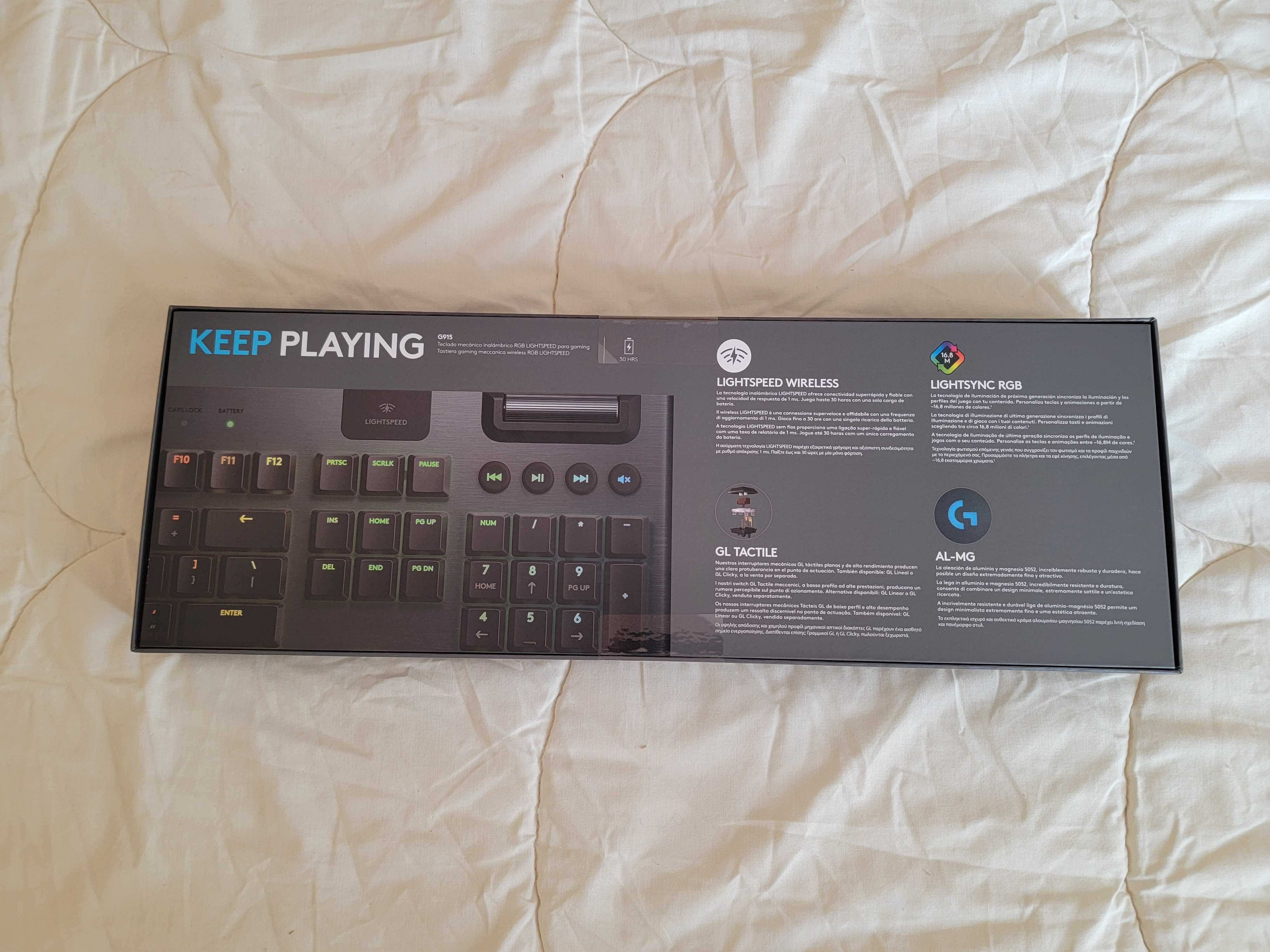 Logitech G915 Lightspeed RGB Wireless PT Tactile Switches SELADO