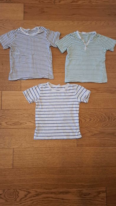Zestaw 3 koszulek z krótkim rękawem, h&m, rozm. 98