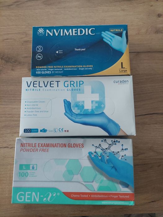 Rekawiczki nitrylowe i inne