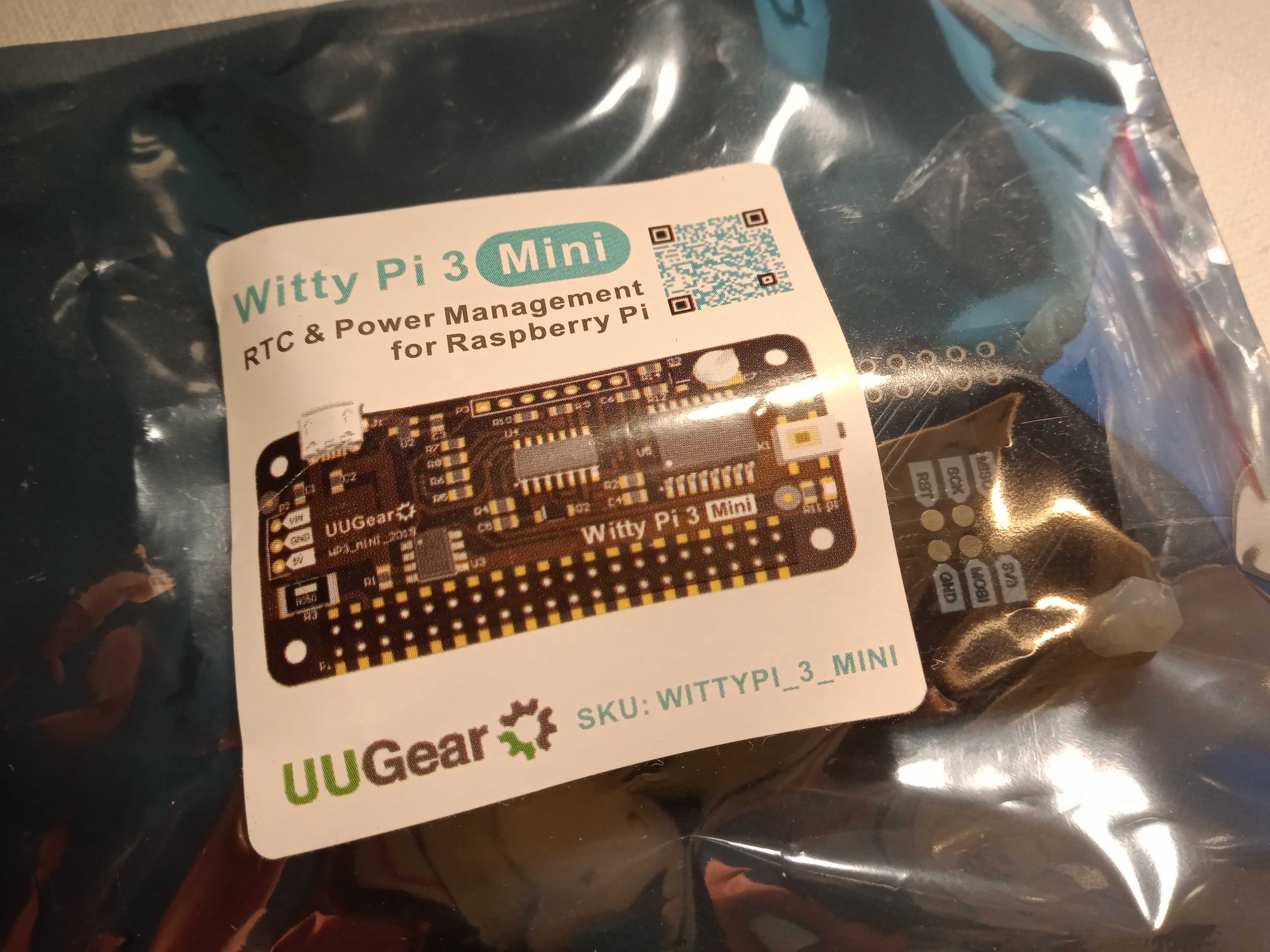 Witty Pi 3 Mini - RTC e gestão de energia para Raspberry Pi