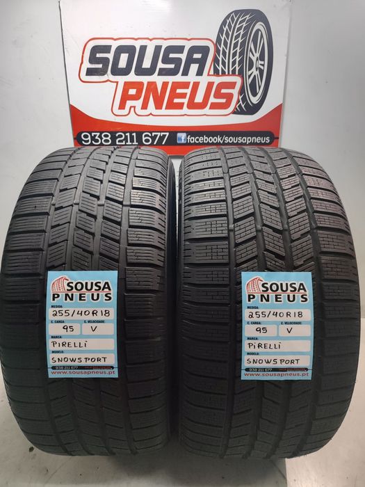 2 pneus semi novos Pirelli 255/40R18 Oferta dos Portes