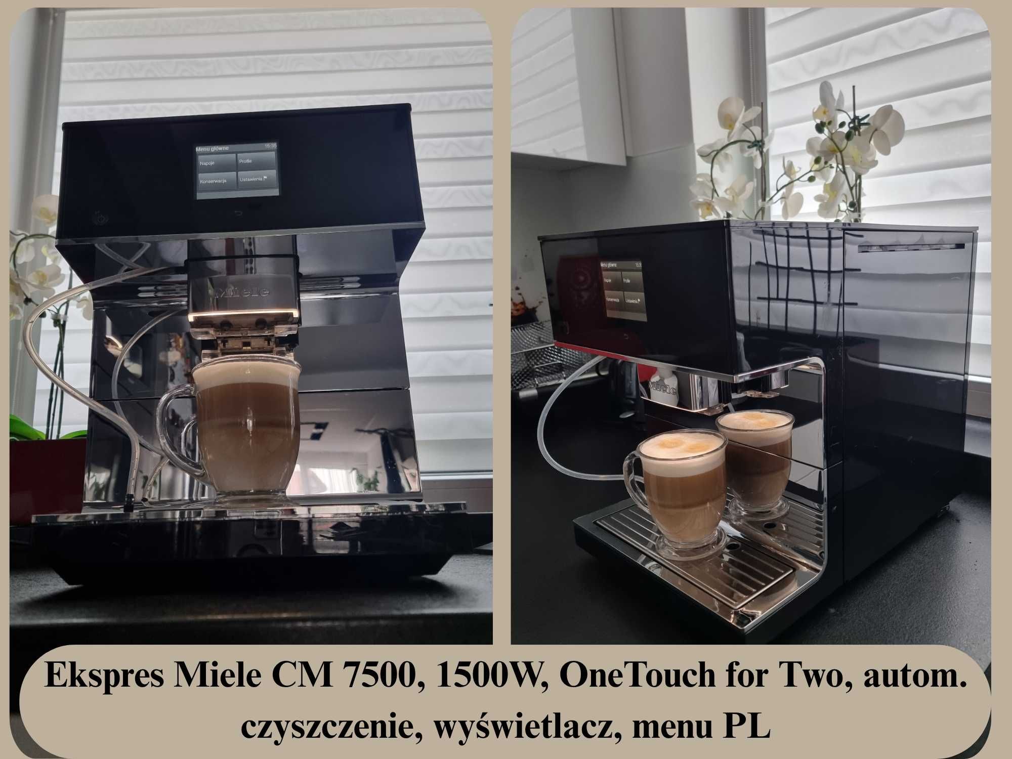 Ekspres Miele CM 7500, CM7, 1500W, OneTouch for Two,autom. czyszczenie