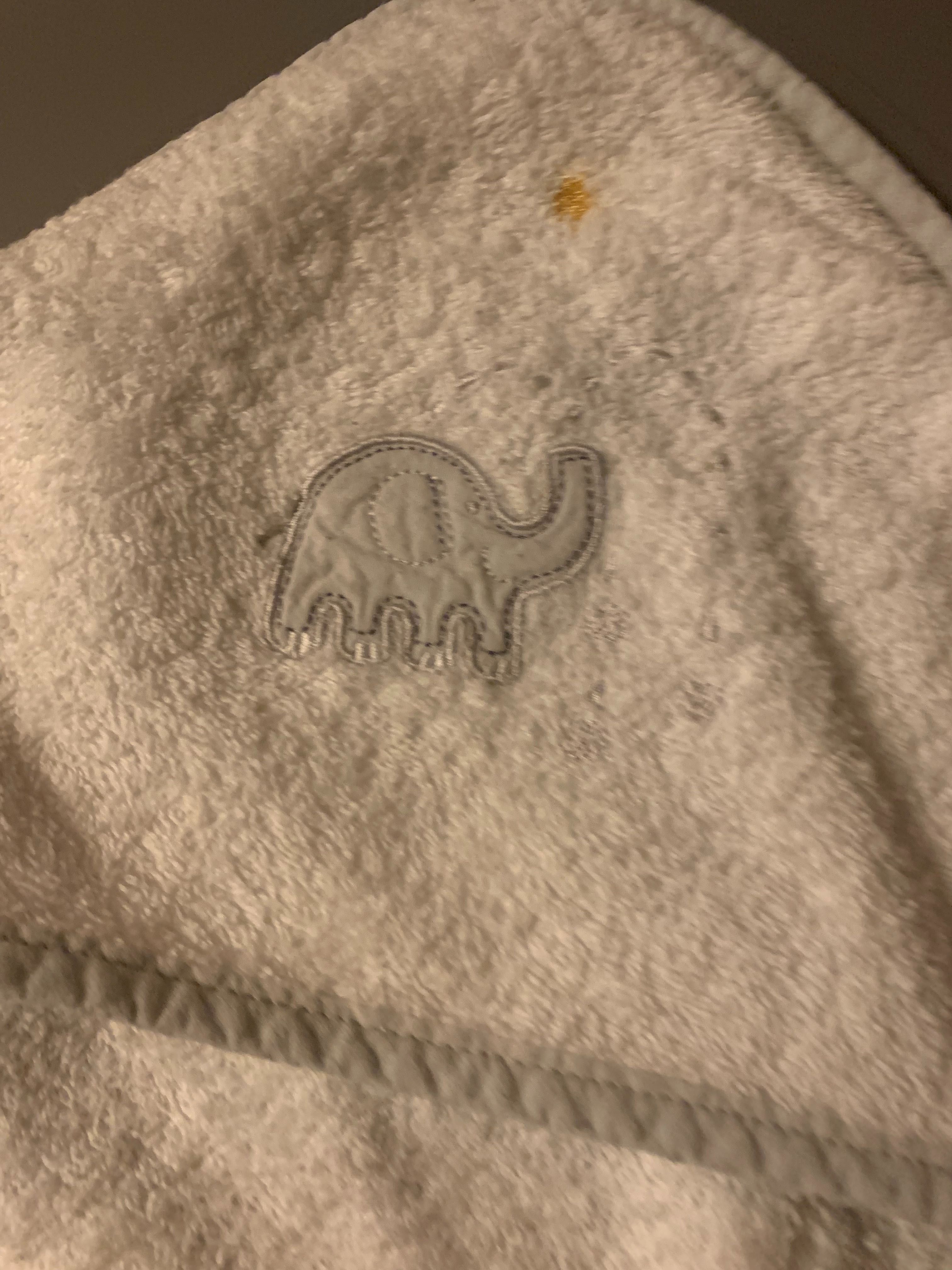 Ręcznik z kapturkiem dla noworodka, Dandelion, wzór słonik, 68x68cm