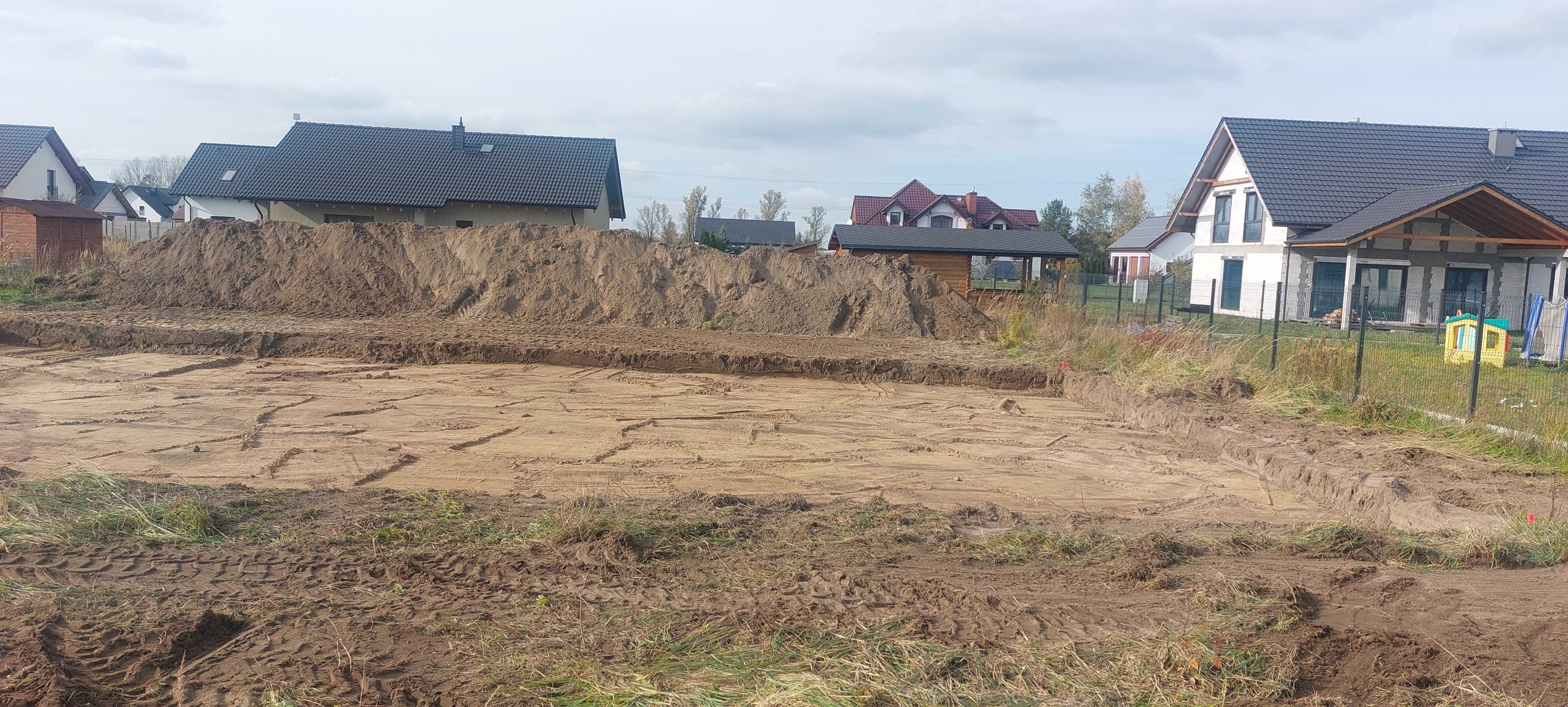 prace ziemne rozładunek załadunek zageszczarka paleciak widlak wykopy