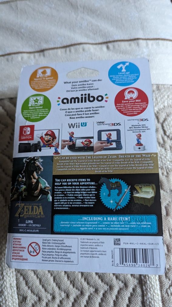 Amiibo Zelda Breath of the Wild Link Rider novo e selado