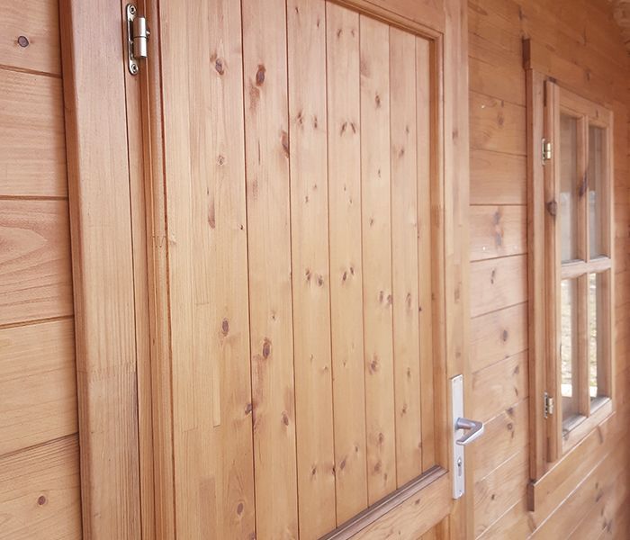 Domek drewniany ogrodowy Kanada 300 x 300 cm + Taras 300 x 136 cm