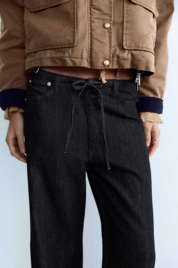 Джинсові штани в піжамному стилі від Zara, 40, 42р, оригінал