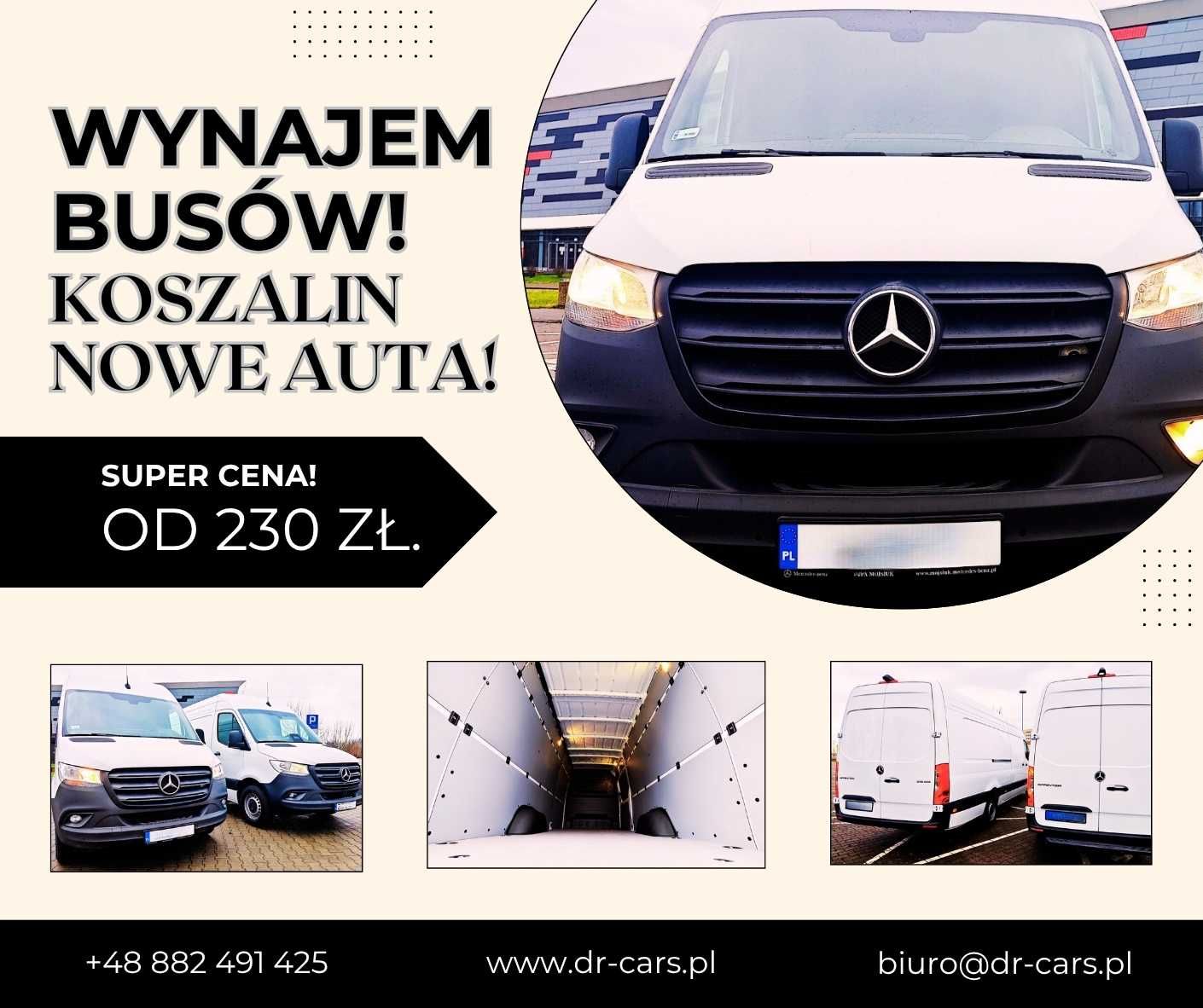DR CARS - Wynajem busów, aut dostawczych! NOWE AUTA! SUPER CENA!