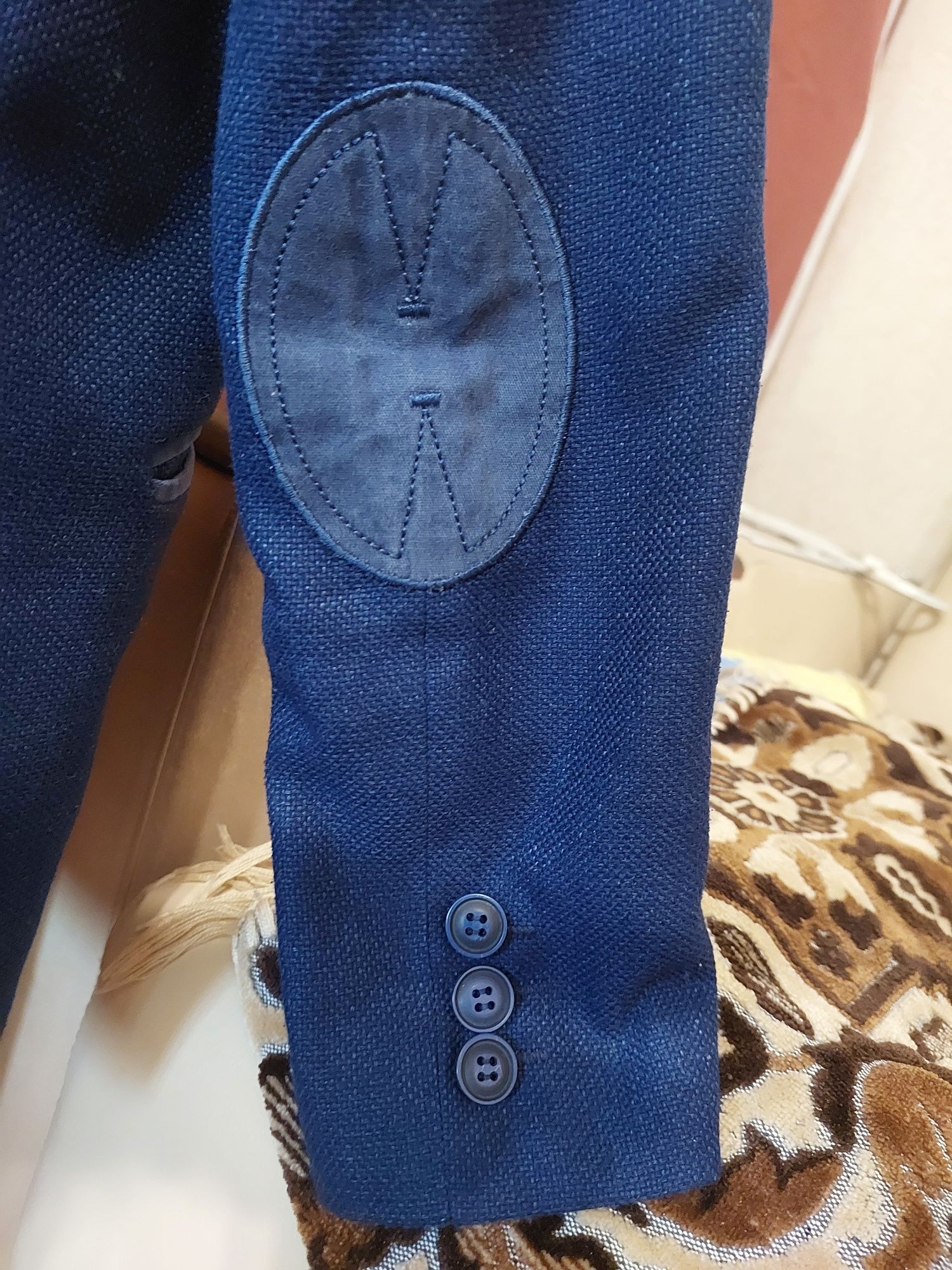 Пиджак фирменный, школьный, looks, 128, 7-8 лет, темно синий, Турция