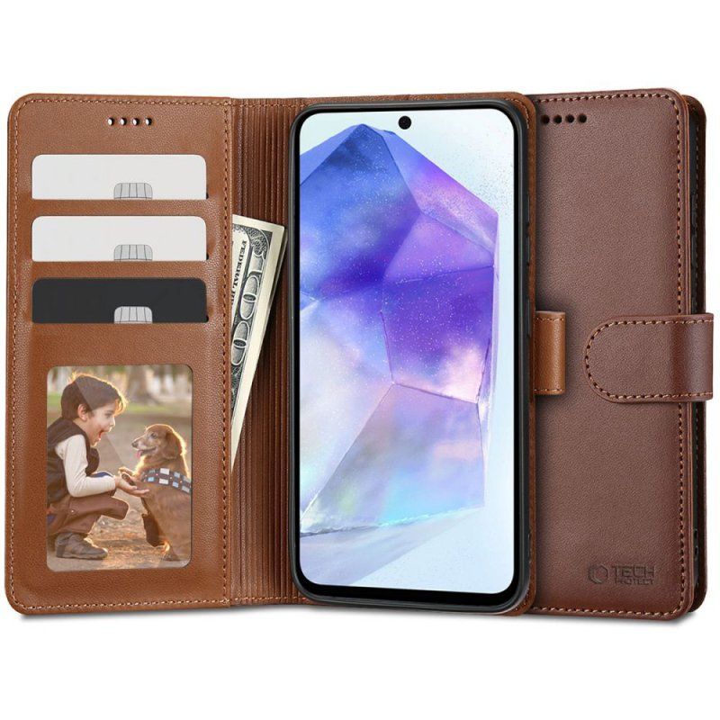 Tech-Protect Wallet Galaxy A55 5G Brown