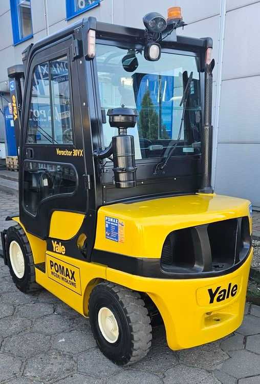 YALE GDP30VX wózek widłowy diesel kabina przesuw 3T UDT POMAX