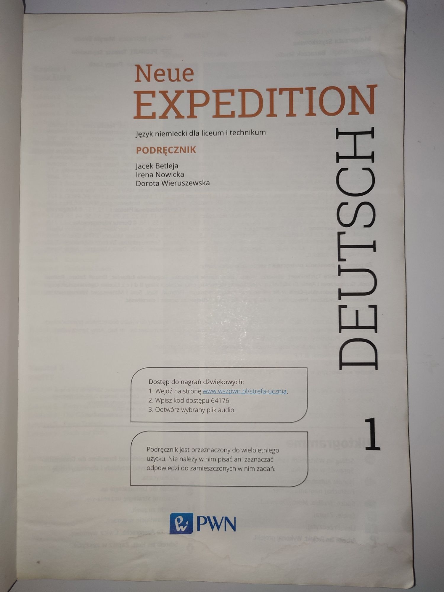 Neue Expedition Deutsch 1 podręcznik