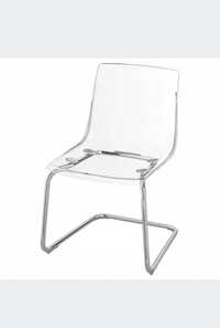 Stołek IKEA TOBIAS Krzesło przezroczysty chrom