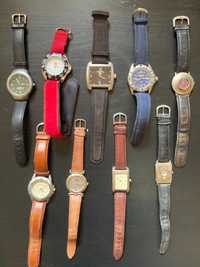 Conjunto de relógios de pulso colecionáveis