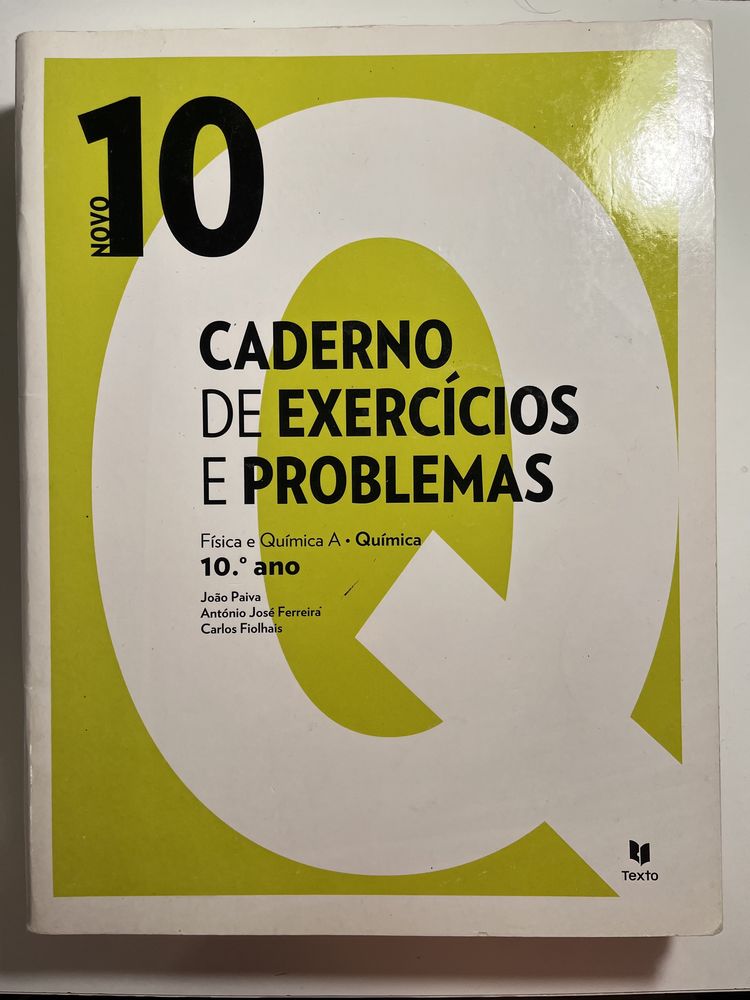 Manual e Livro de exercício de Física e Química do 10°ano. Texto