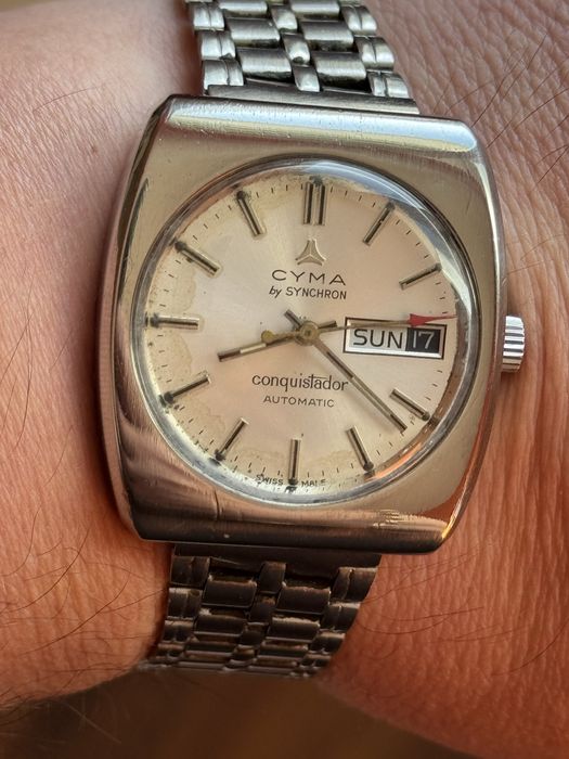 Zegarek Cyma Conquistador Automatic 17jewels, wymiary 35/39/9mm