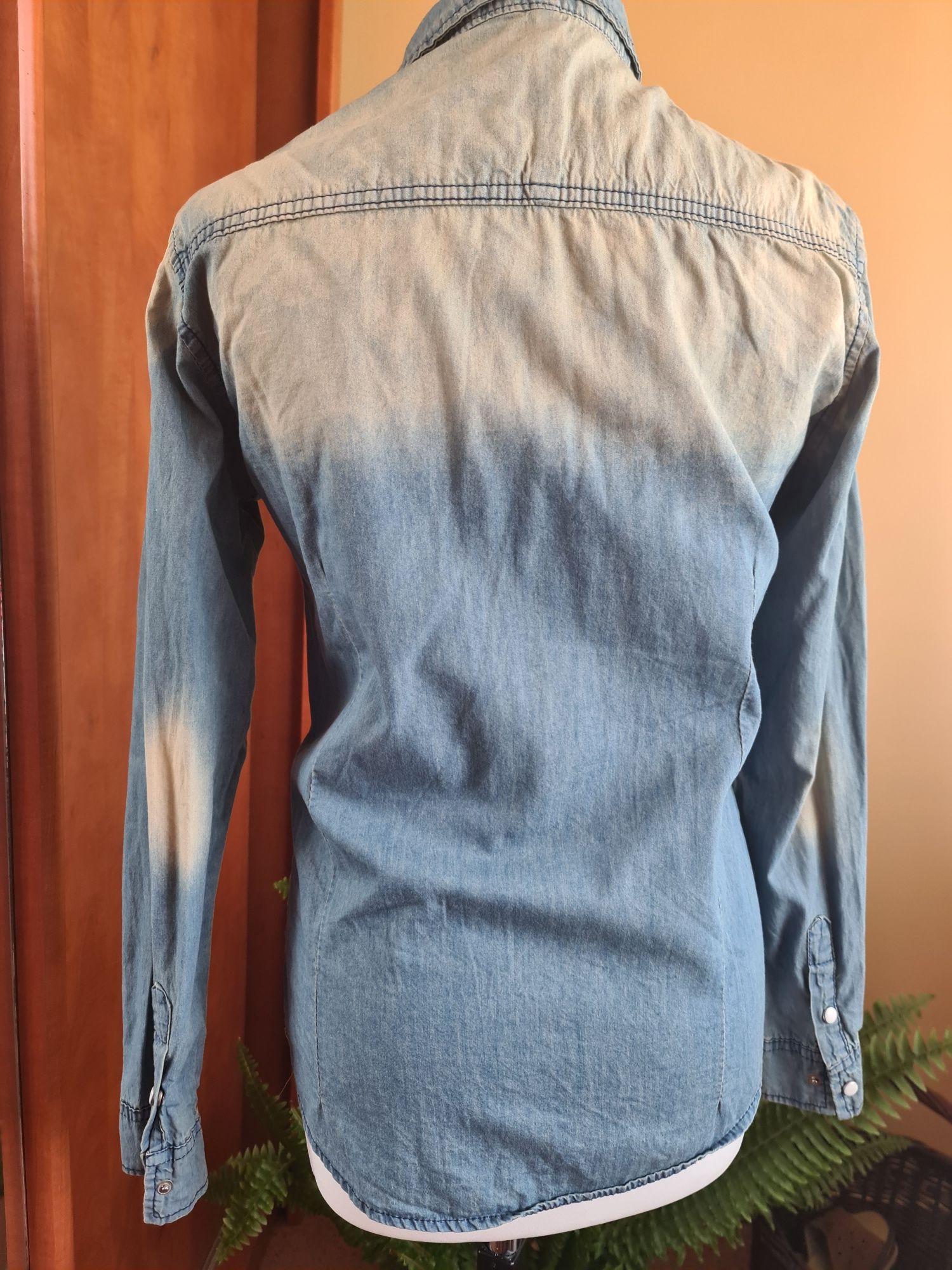 Jeansowa damska koszula napy m 38
