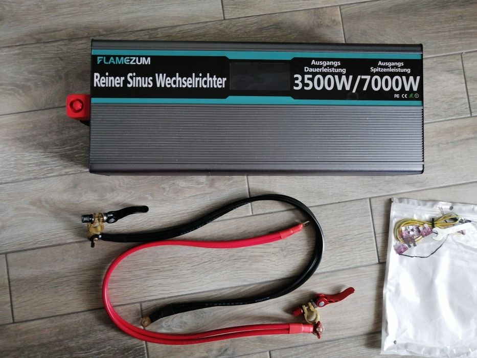 Інвертор FLAMEZUM 3500W/7000W (чистий синус), 12V → 230V