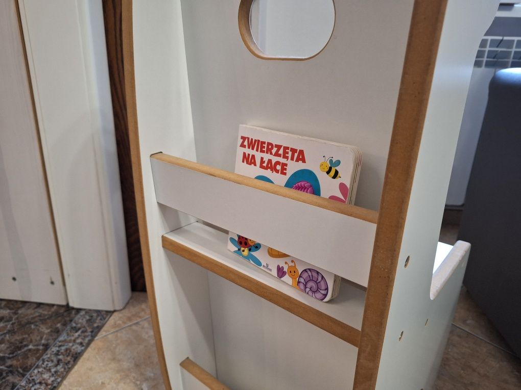 Duże wysokie krzesełko krzesło drewniane Wood dziecięce montessori