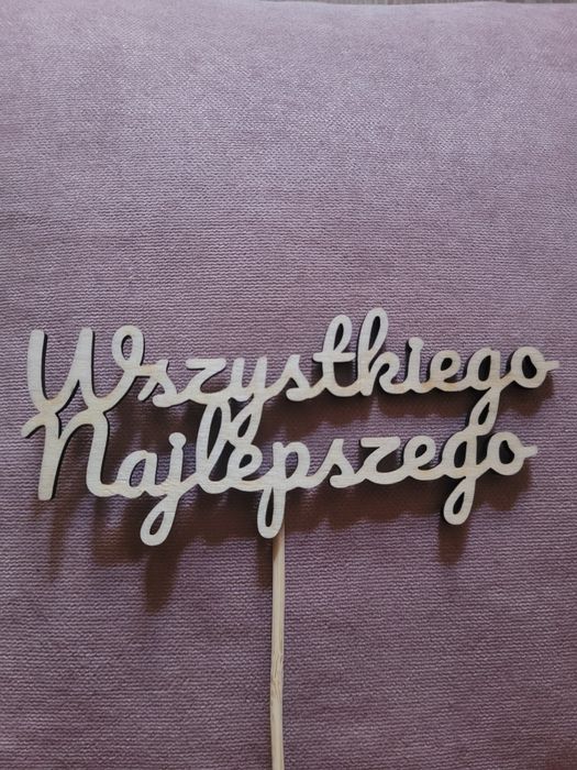 Topper Wszystkiego Najlepszego lub dowolny napis