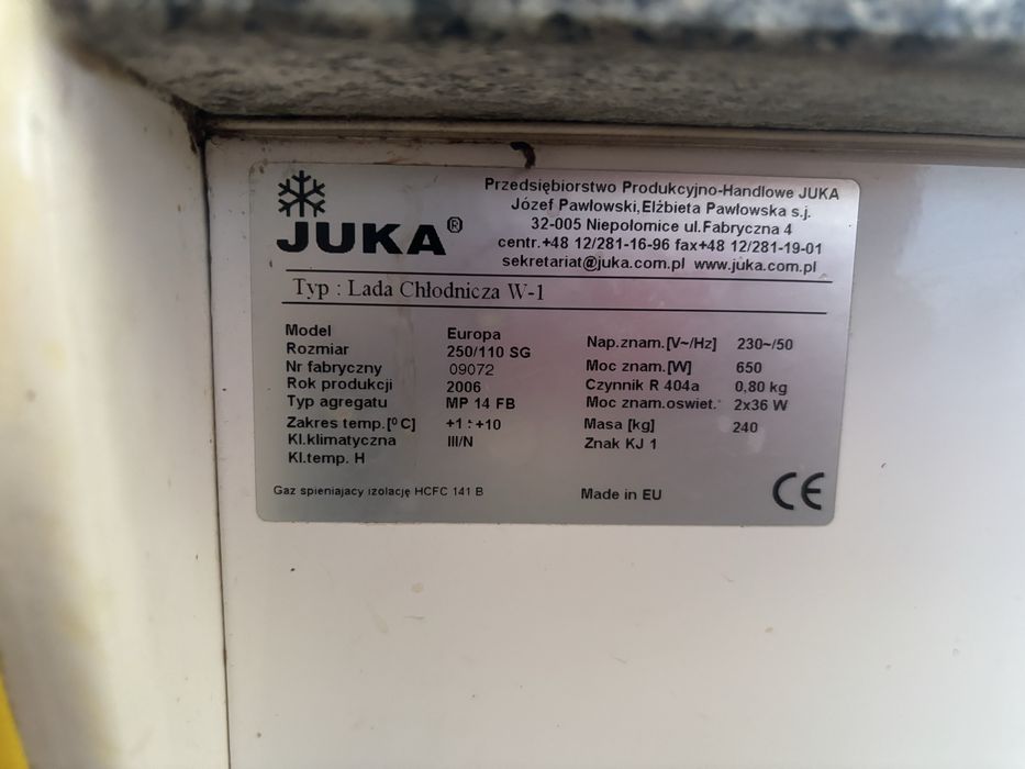 Lada chłodnicza JUKA