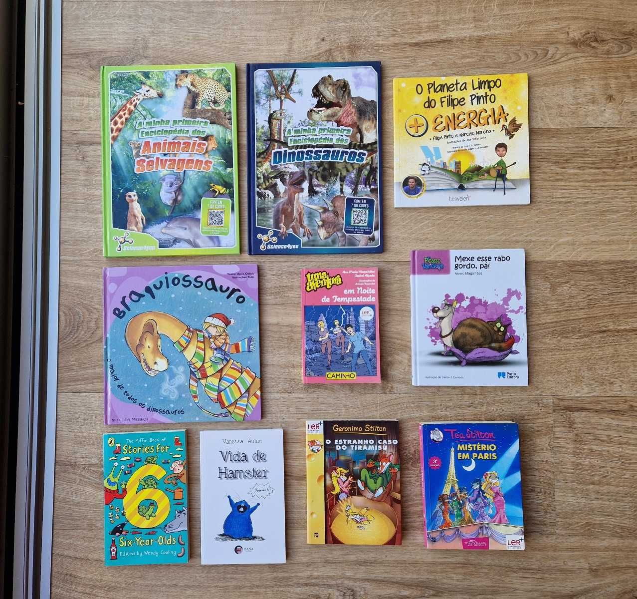 Vários livros infantis (6-12 anos) (2 a 4 euros cada)