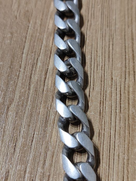 Wielki ,ciężki srebrny łńcuch pancerka proba 925-waga 144 gr.