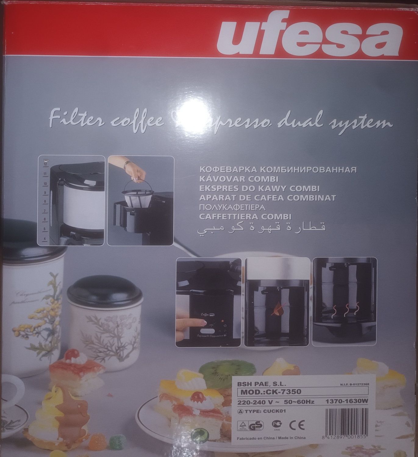 Máquina de café combi (NOVA) Ufesa CK-7350