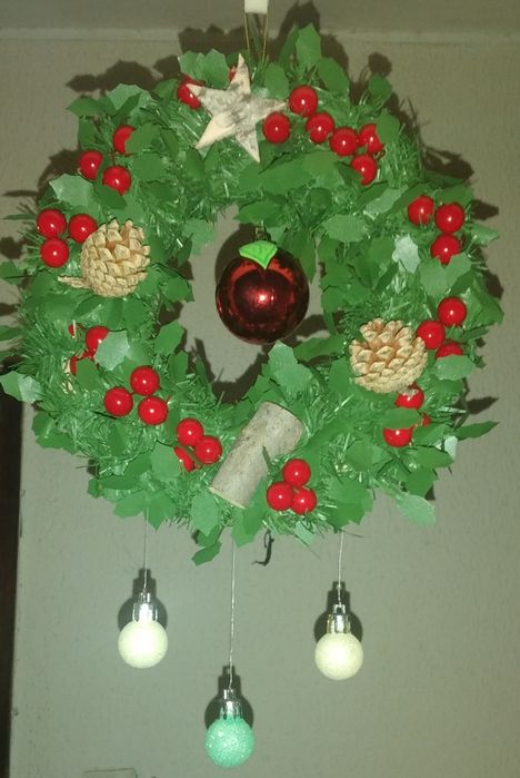 Coroa de natal para porta