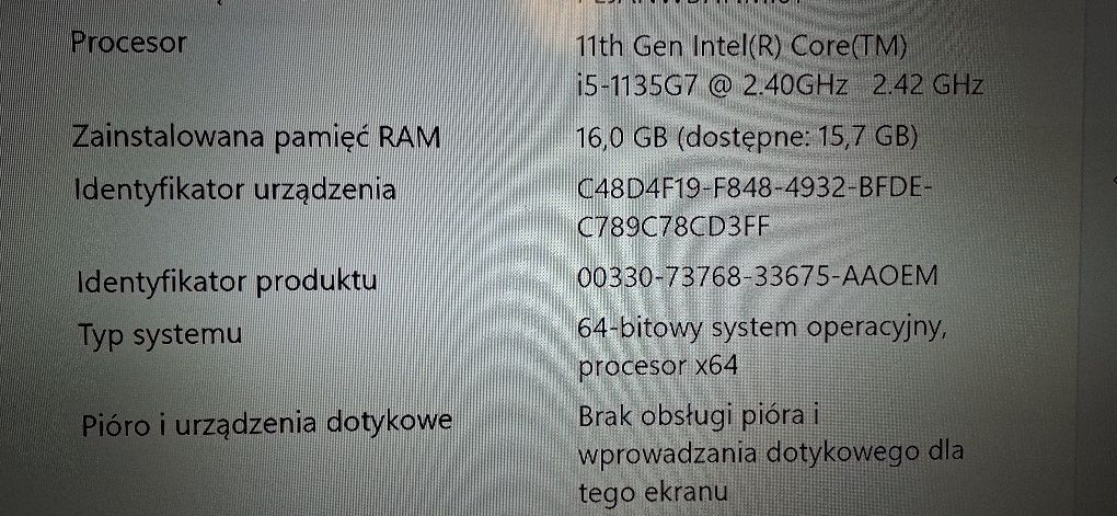Mini PC Intel NUC11TNHi5000 – jak nowy!