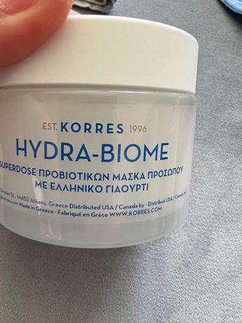 Maska do twarzy z greckim jogurtem i technologią Hydra-Biome Korres