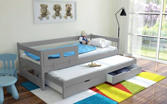 Dwuosobowe łóżko dla dzieci Alan z materacami 200x90 gratis!