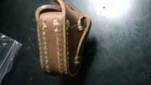 bolsa cabedal e lanternas de caça