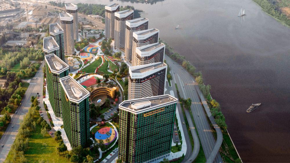 Продам видову на Дніпро 3к квартиру 96м2, ЖК Грейт ( Great ), 6 буд.