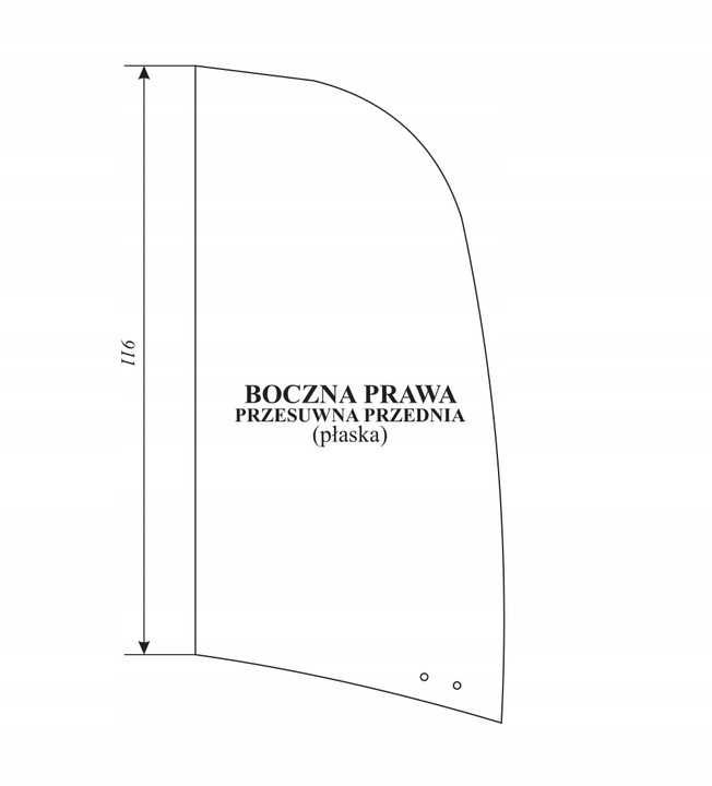 szyba boczna prawa JCB 8040, 8045, 8050 (827/80364) acx992i