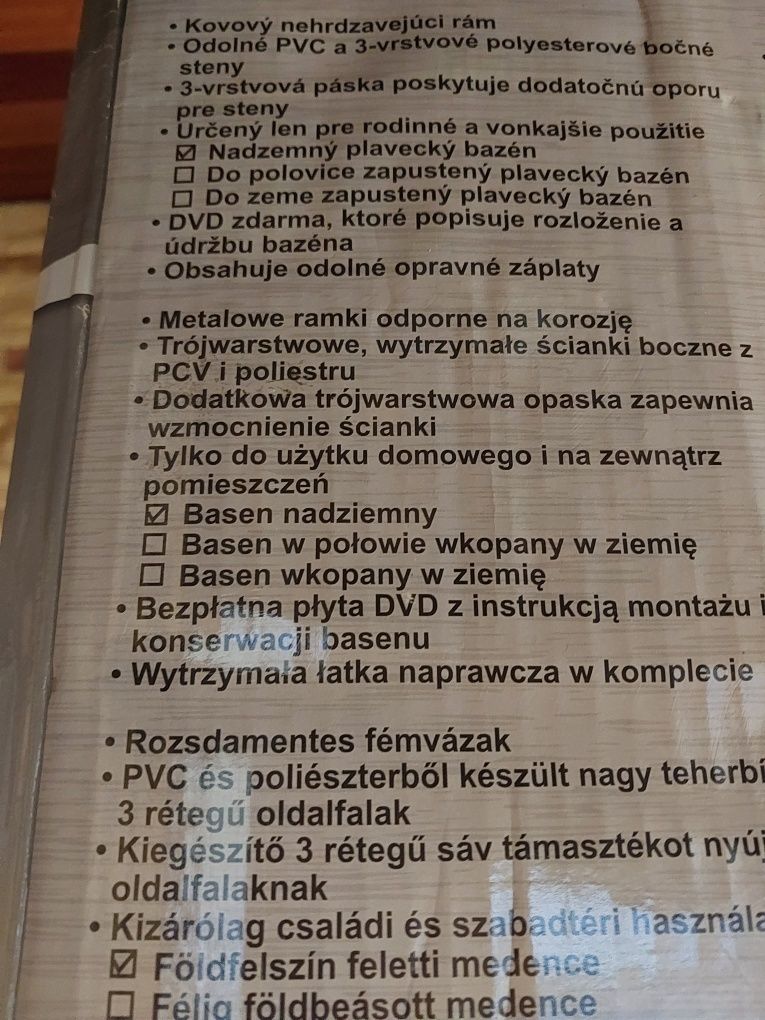 Basen stelażowy z pełnym wyposażeniem