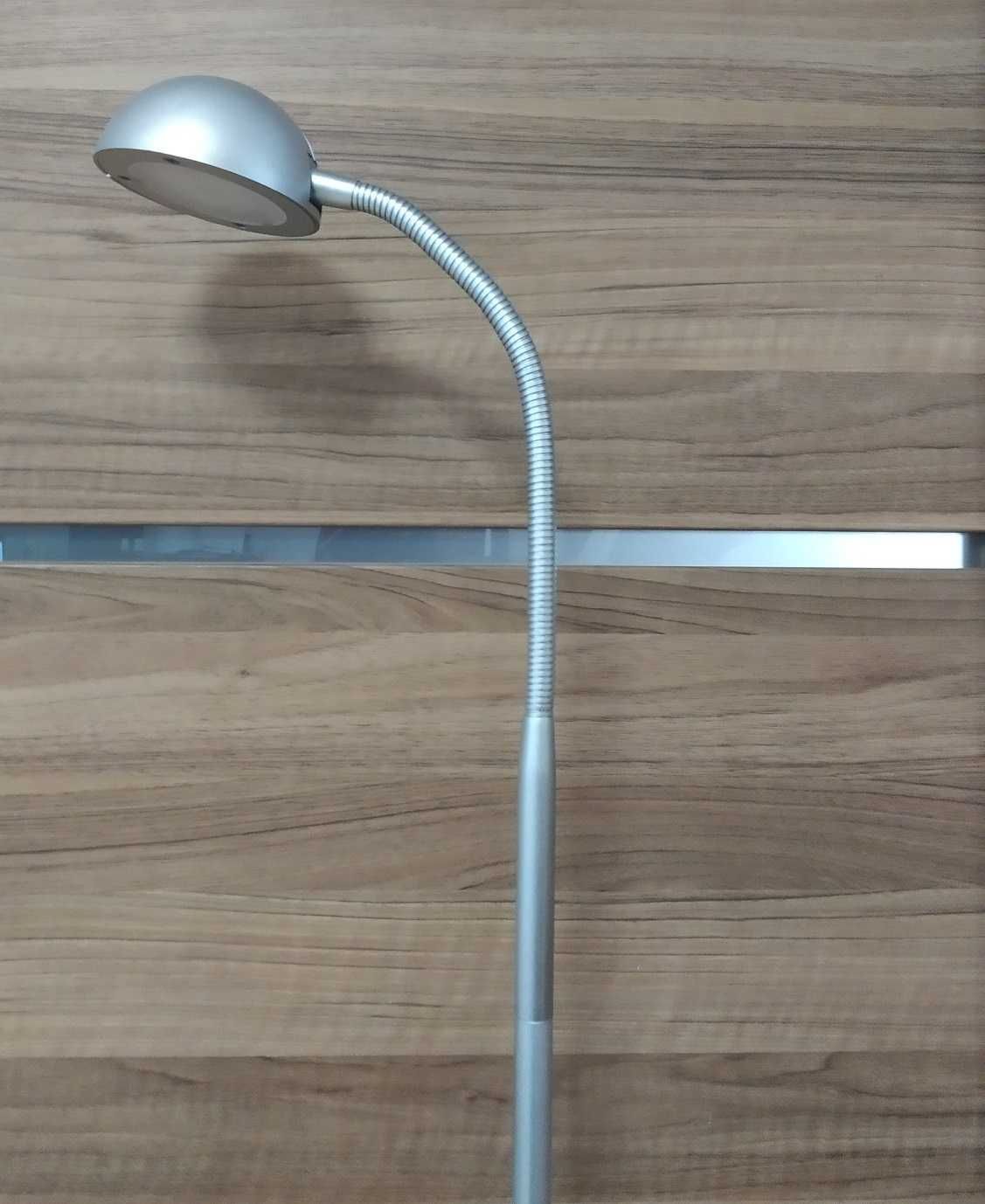 Lampa Stojąca #091 Do Czytania Nocna Home Floor Silver LED 115 cm